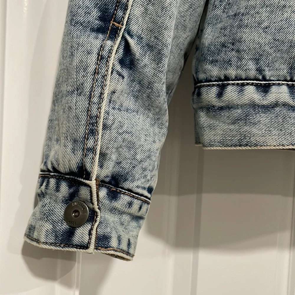 NEW Buffalo David Bitton Blue Mens Acid Wash Sherpa Denim Jacket - Large - Picture 7 of 13